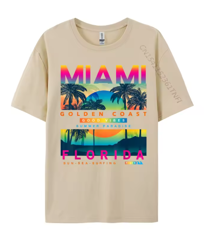 Miami Golden Coast Florida — T-Shirt Beige