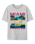 Miami Golden Coast Florida — T-Shirt Gris