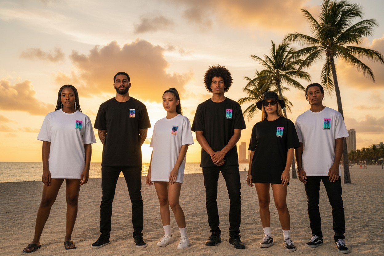 Bannière Palm District — 6 modèles Miami