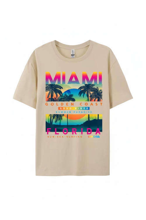Miami Golden Coast Florida — T-Shirt Beige | Palm District