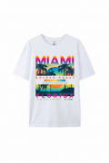 Miami Golden Coast Florida — T-Shirt Blanc | Palm District