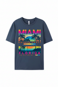 Miami Golden Coast Florida — T-Shirt Bleu Marine | Palm District