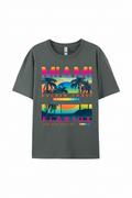 Miami Golden Coast Florida — T-Shirt Gris Foncé | Palm District
