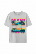 Miami Golden Coast Florida — T-Shirt Gris | Palm District